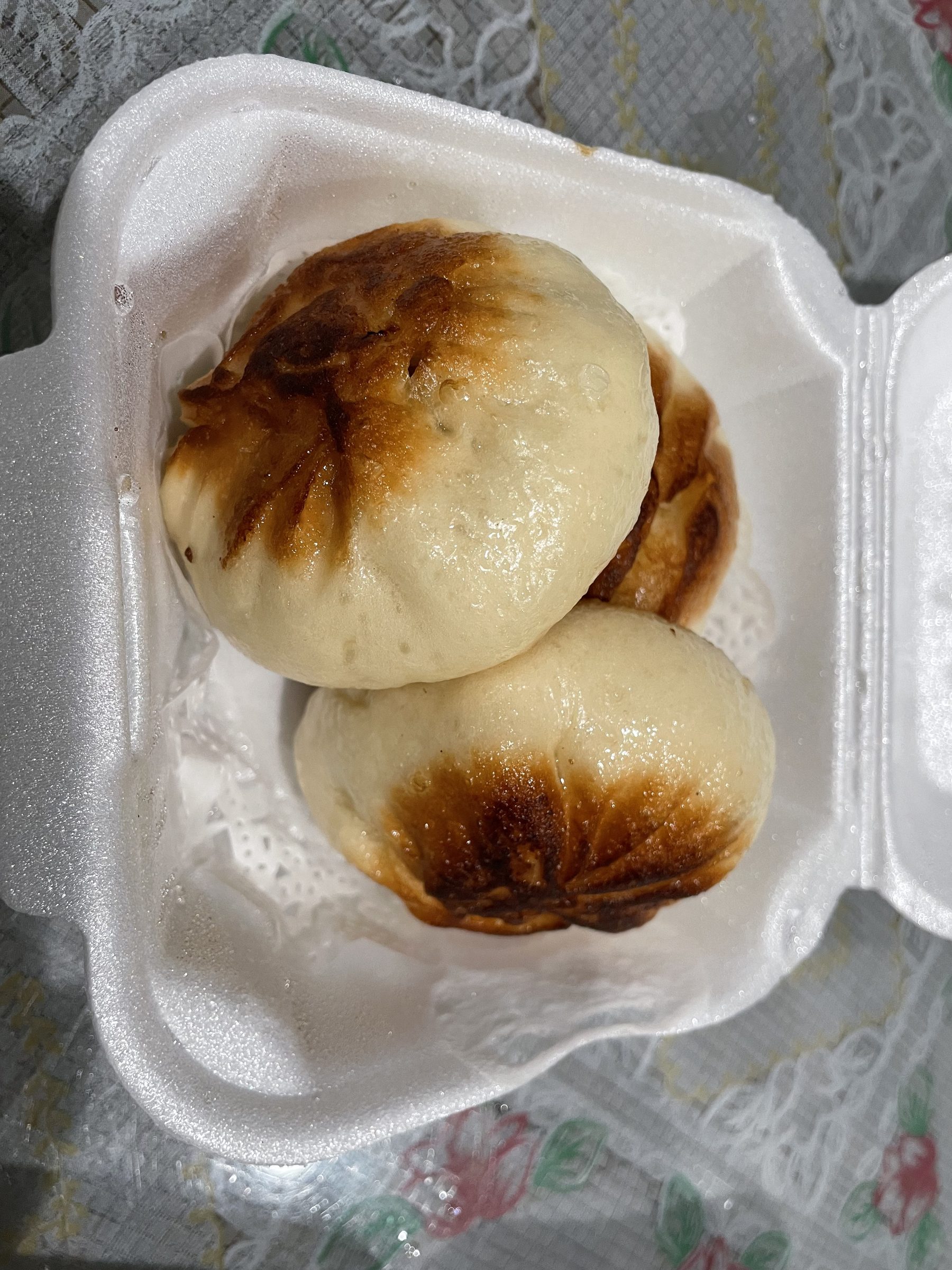 Pan fried pork bao